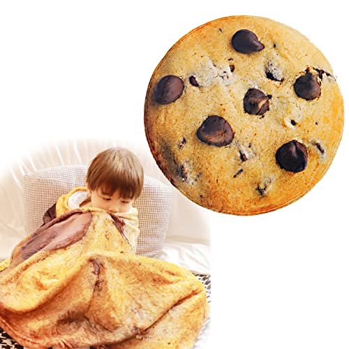 Kuscheldecke, Kuscheldecke Kinder, Kuscheldecke Flauschig, 180 cm Runde Fleecedecke Kinder, Kinderdecke, lustige Decke Cookies Donutdecke, Super weiche Warme Blanket von COITROZR