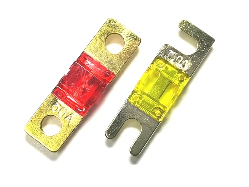 10 PCS ANS ANL Sicherung 20A 30A 40A 50A 60A 70A 80A 90A 100A 120A 125A Vergoldete Stud Auto Sicherung Mini Auto Audio AFS Sicherung (Color : ANL_10 PCS, Size : 90A) von COJIC