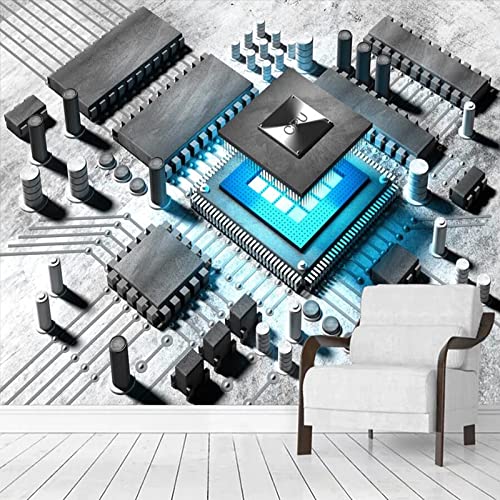 Benutzerdefinierte 3D-Fototapete Technologie Künstliche Intelligenz CPU Computer Leiterplatte Poster Wandmalerei Wandbild Wohnzimmer-208cm(W) x146cm(H) von COJIC