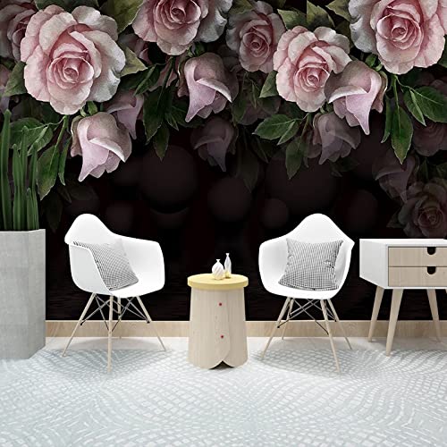 Benutzerdefinierte 3D-Wandtapete Fototapeten Romantische Mode Pfingstrose Rose Blumentapete Modernes Wohnzimmer Sofa Dekoration Wandmalerei-300cm(W) x200cm(H) von COJIC