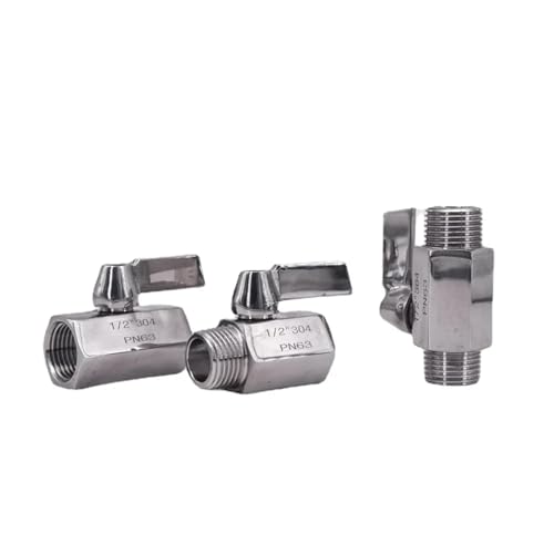 1/8 "1/4" 3/8 "1/2" 3/4 "1" BSPT NPT Weiblich Männlich Mini Sanitär Ball Ventil Homebrew Bier SUS 304 316L Edelstahl Mit Stahl Griff(3/4",FEMALETOFEMALE_NPT SUS304) von COKYIS