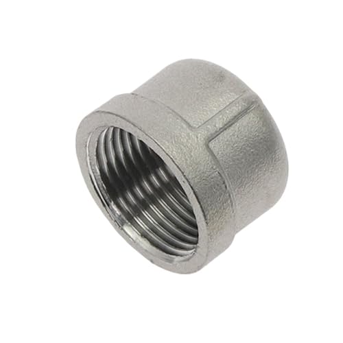 304 Edelstahl Innenseide Rohrkappe Rohrstopfen Fittings 1/8" 1/4" 1/2" 3/4" 1" Innengewinde Rohrmutter Hut Stecker Adapter(2-1/2") von COKYIS