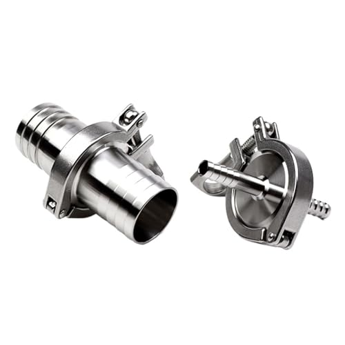 8 mm/19 mm/25 mm/38 mm/51 mm Sanitärschlauchtüllen-Set, Hülsen-Außendurchmesser 50,5/64 mm + 1,5 Zoll 2 Zoll Tri-Clamp + Silikondichtung, Edelstahl SS304(10mm x Ferrule 50.5) von COKYIS