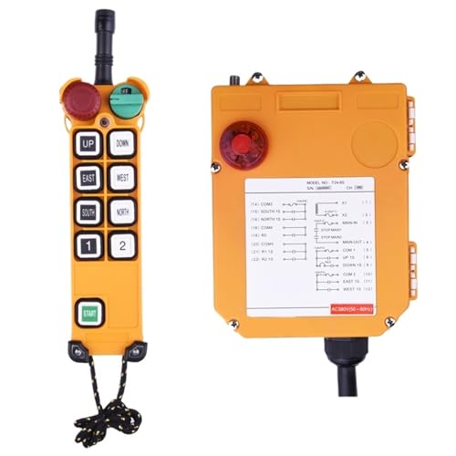 8 tasten Industrie Controller F24-8S Single Speed ​​Control Hoist Kran Control Lift Kran(1T1R,DC12V) von COKYIS