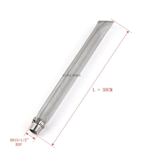 BSPT 1/2 Zoll Mesh 304 Edelstahl Gewinde Brewing Home Sieb Bier Filter Zapfen Connect Mash Tun Bazooka Screen Kettle(30cm) von COKYIS