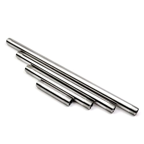 BSPT 1/8" 1/4" 1/2" 3/4" 1" Außengewinde gleich 100/150/200mm 300mm 400mm Verlängerungsrohr Rohrverschraubung 304 Edelstahl-Anschluss(400mm,1") von COKYIS