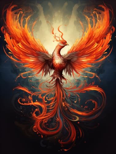 COKYIS 14CT Tierbedruckte Kreuzstich-Sets，Fantasie-Phönix-Kreuzstich-Sets Für Anfänger Oder Erwachsene，Einfaches Diy-Kreuzstich-Set Mit Zählmuster 30x40cm von COKYIS