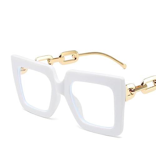 COKYIS Groß Katzenauge Lesebrille Schildpatt Computer Brille Für Frauen Blaulichtfilter Leser Sehhilfe Lesehilfe Übergroße Presbyopie Brille HD (Color : White, Size : 1.5) von COKYIS