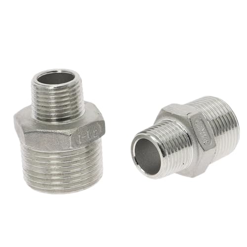 DN8 DN10 DN15 DN20 DN25 DN32 DN40 Außengewinde Hex Nippel Union 304 Edelstahl Rohr Fitting Anschluss Kupplung Wasser öl Luft(DN8 to DN6) von COKYIS