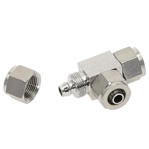 Fast Twist 4 mm 6 mm 8 mm 10 mm 12 mm PU-Rohr-Interject-T-Stück PE Typ SS 304 Edelstahl-Rohrverschraubungen Anschlussadapter(16x12mm Tube) von COKYIS