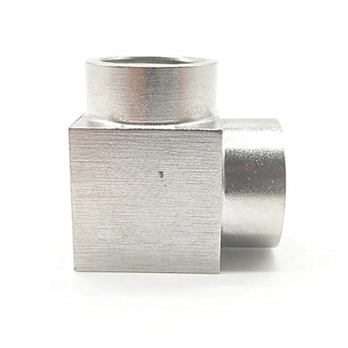 Hoher Druck 1/8 Zoll 1/4 Zoll 3/8 Zoll 1/2 Zoll 3/4 Zoll 1 BSPT NPT Innengewinde Winkelstück 90 Grad Anschlusskupplung 304 Edelstahl Rohrverschraubung Wasser Gas(FemaleToFemale,BSP_1/8") von COKYIS