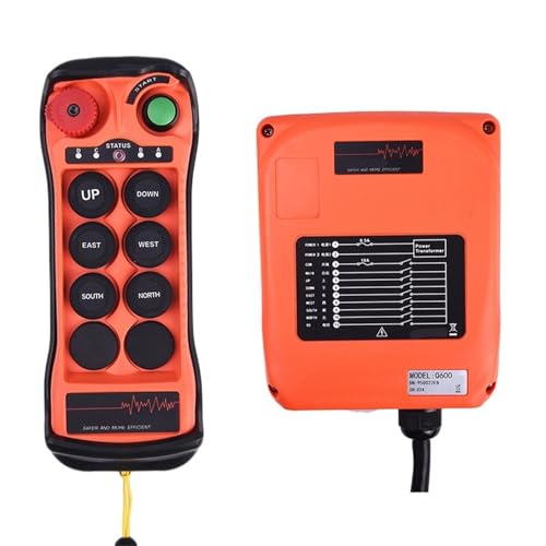 Q600 Industrielle Steuerung Unendlich Abgestimmt Code Fernbedienung Große Instrument Reisekran Lift Schalter(Orange,2TX1R_ACDC12-24V) von COKYIS