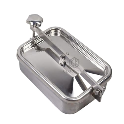 Sanitär-SS304-Edelstahl-Mannlochdeckel mit Deckel, rechteckige, schnell zu öffnende Mannloch-Tank-Mannlochtür(230mm x 330mm) von COKYIS