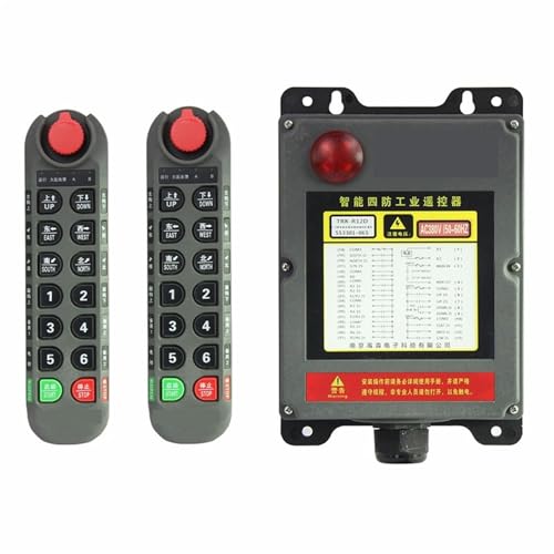 TRK-R10D R12D Doppel geschwindigkeit Industrielle Kran Control schalter Hoist overhead brücke Kran Controller(R12D 2T1R) von COKYIS