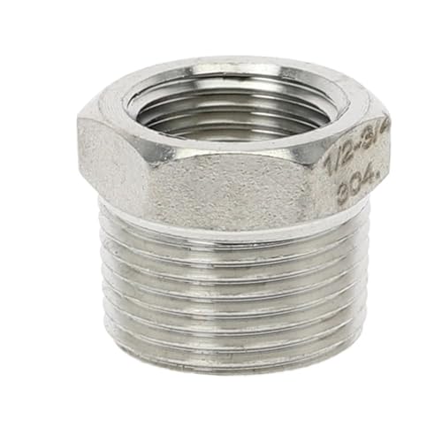 Tonifying Heart Reduzierbuchse 1/8" 1/4" 3/8" 1/2" BSPT Außen-/Innengewinde SS304 Edelstahl-Rohrverschraubungen for Wasser, Gas, Öl(DN15 to DN10) von COKYIS