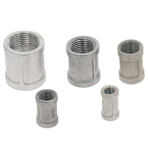 Wasseranschluss 1/8" 1/4" 3/8" 1/2" 3/4" 1-1/4" Innengewindekupplung F/F Edelstahl SS304 Paar Rohrverschraubungen Adapter(DN10) von COKYIS