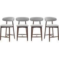 COLAMY 2er-Set Moderne Drehbare Barhocker – Höhenverstellbare Hocker aus Kunstleder mit Hoher Rückenlehne, für Theke, Kücheninsel oder Esszimmer – von COLAMY