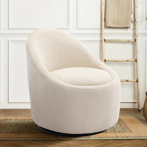 COLAMY Drehstuhl, 360°-Drehstuhl mit verstecktem Stauraum, moderner Kleiner Drehsessel für Wohnzimmer/Schlafzimmer, Beige COLAMY Drehstuhl, 360°-Drehstuhl mit verstecktem Stauraum, moderner Kleiner Drehsessel für Wohnzimmer/Schlafzimmer, Beige von COLAMY