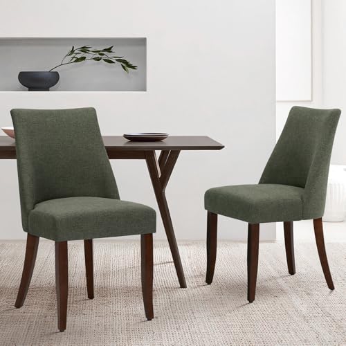 COLAMY Esszimmerstühle 2er Set, Moderne Küchenstuhl Polsterstuhl Stühle mit Rückenlehne, Stoff Dining Chairs mit Holzbeinen für Esszimmer, Küche, Restaurant mit Holzbeinen, Grün COLAMY Esszimmerstühle 2er Set, Moderne Küchenstuhl Polsterstuhl Stühle mit Rückenlehne, Stoff Dining Chairs mit Holzbeinen für Esszimmer, Küche, Restaurant mit Holzbeinen, Grün von COLAMY