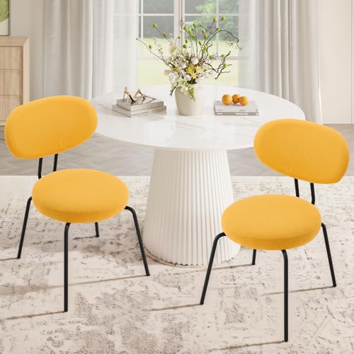 COLAMY Esszimmerstühle 2er Set, Moderne Polsterstühle mit Metallbeinen Ergonomische Küchenstühle Essstühle Set für Esszimmer Küche Wohnzimmer Höhe 47.5 cm, Gelb COLAMY Esszimmerstühle 2er Set, Moderne Polsterstühle mit Metallbeinen Ergonomische Küchenstühle Essstühle Set für Esszimmer Küche Wohnzimmer Höhe 47.5 cm, Gelb von COLAMY