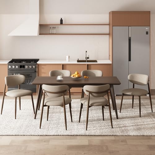 COLAMY Moderne Polsterstuhl Essstühle 6er Set, Küchenstuhl Esszimmerstühle mit Fester Rückenlehne, Stoff Esszimmerstühl mit Metallbeinen für Esszimmer, Küche, Restaurant, Kamel COLAMY Moderne Polsterstuhl Essstühle 6er Set, Küchenstuhl Esszimmerstühle mit Fester Rückenlehne, Stoff Esszimmerstühl mit Metallbeinen für Esszimmer, Küche, Restaurant, Kamel von COLAMY