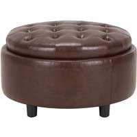 Runder Pouf aus Stoff mit Wendedeckel – 2-in-1 Fußhocker und Aufbewahrungsbox, Stabiler & Eleganter Hocker, Beistelltisch für Wohnzimmer, Runder Pouf aus Stoff mit Wendedeckel – 2-in-1 Fußhocker und Aufbewahrungsbox, Stabiler & Eleganter Hocker, Beistelltisch für Wohnzimmer, von COLAMY