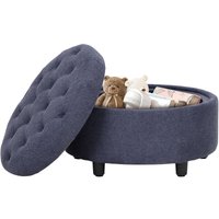 Runder Pouf aus Stoff mit Wendedeckel – 2-in-1 Fußhocker und Aufbewahrungsbox, Stabiler & Eleganter Hocker, Beistelltisch für Wohnzimmer, Runder Pouf aus Stoff mit Wendedeckel – 2-in-1 Fußhocker und Aufbewahrungsbox, Stabiler & Eleganter Hocker, Beistelltisch für Wohnzimmer, von COLAMY