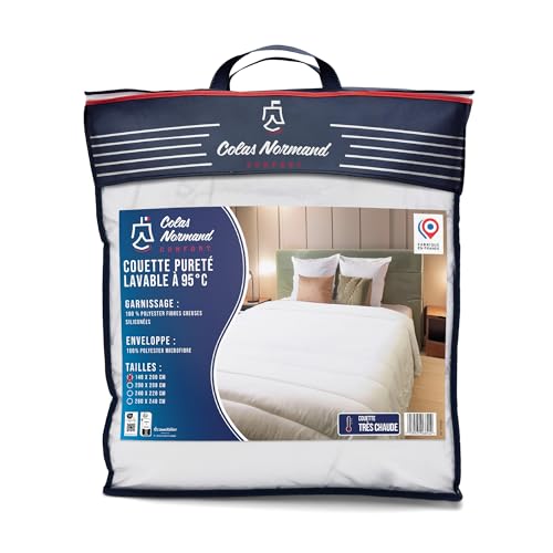 COLAS NORMAND Sehr warme Bettdecke – Reinheit 100% Polyester Mikrofaser – 140 x 200 cm – weich wie Pfirsichhaut von COLAS NORMAND