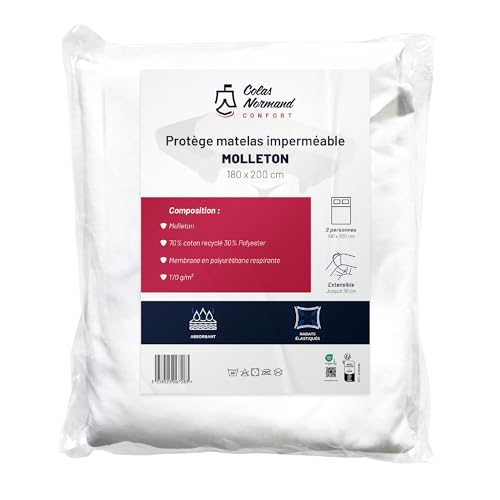 Matratzenschoner, wasserdicht, Molton, 180 x 200 cm von COLAS NORMAND