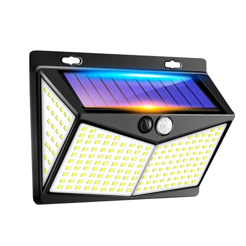 COLBOR Solarlampen für Außen mit Bewegungsmelder, 208 LED Solar Strahler Außen 270° 3 Modi IP65 Wasserdicht Superhelle Solarleuchten für Garten Hof Garage, Solarlampe-Außen-LED-Leuchte-Solar COLBOR Solarlampen für Außen mit Bewegungsmelder, 208 LED Solar Strahler Außen 270° 3 Modi IP65 Wasserdicht Superhelle Solarleuchten für Garten Hof Garage, Solarlampe-Außen-LED-Leuchte-Solar von COLBOR