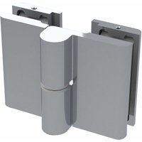Colcom - Duschtür Scharnier 8411N 180 Grad Glas-Glas rechts, Zamak verchromt poliert von COLCOM