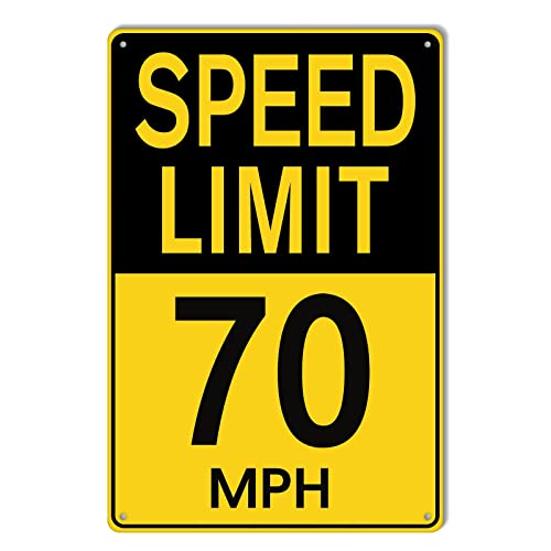 Schild mit Geschwindigkeitsbegrenzung 70 MPH, langsames Herunterfahren, Verkehrszeichen, rostfreies Aluminium, wetterbeständig, wasserdicht, langlebige Tinte, einfach zu montieren, Blechschild für den Schild mit Geschwindigkeitsbegrenzung 70 MPH, langsames Herunterfahren, Verkehrszeichen, rostfreies Aluminium, wetterbeständig, wasserdicht, langlebige Tinte, einfach zu montieren, Blechschild für den von COLE