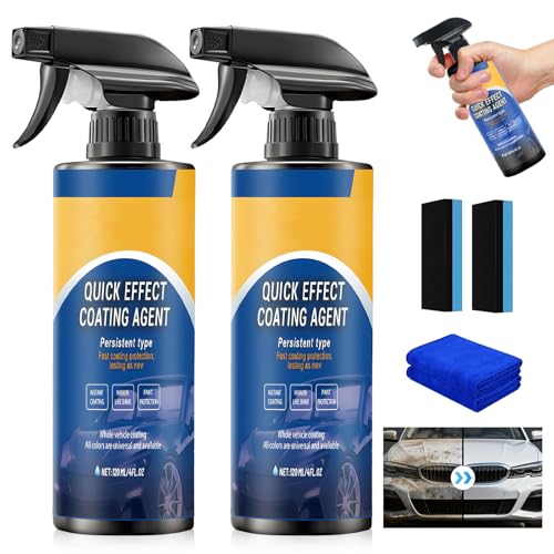 2 Stück Quick Effect Coating Agent, 3 in 1 Hoher Schutz Schnelles Auto-Beschichtung Spray Auto, Repariert Kratzer und Abnutzungserscheinungen Schnell, Schutz und Aufhellung Vereint (B) von COLEESON