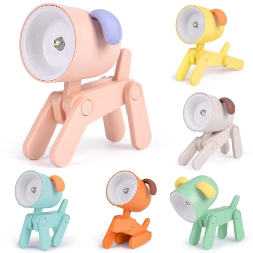 6 Stück Cartoon Mini Nachtlicht, Faltbare Nachtlese Buchlampen,Tragbare Mini Cartoon Tiere Tischlampe Verstellbarer Telefonständer,Niedliche Tier-Schreibtischlampe Für Kinder Studenten Geschenk von COLEESON