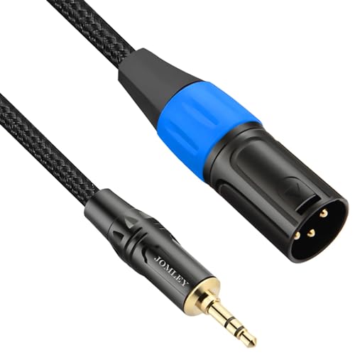 JOMLEY 3,5 mm Auf XLR Kabel, Unsymmetrisches Mikrofonkabel, Mini-Klinke Stereo Adapterkabel für Handy, Laptop, Lautsprecher, Mixer - 3 Meter von JOMLEY