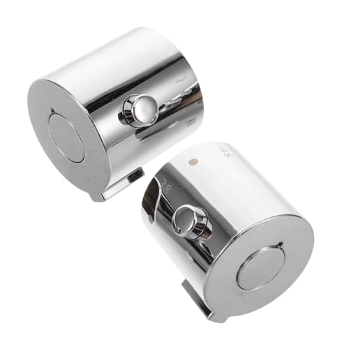 COLLBATH 1 Paar Faucet Handwheel Verchromte Ersatzteile für Badezimmerarmaturen Langlebige Kunststoffkonstruktion Benutzerfreundliches Design Sämtlicher Zubehörteile für Einfache von COLLBATH