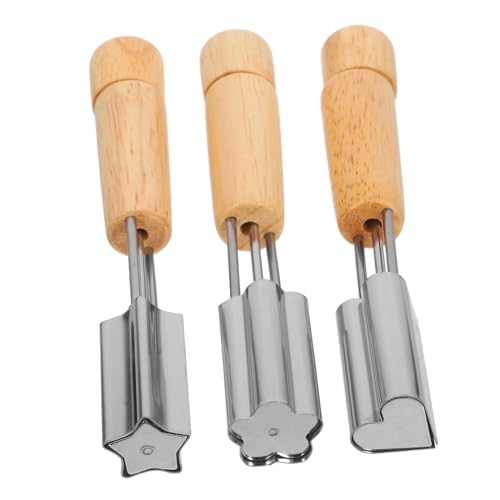 COLLBATH 1 Satz Ausstechformen in Blumenform Manueller Kuchenlochschneider Mit Holzgriff Obst Und Gemüseausstecher Für Backbedürfnisse von COLLBATH