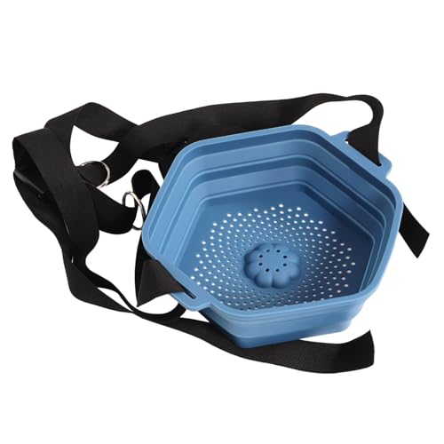 COLLBATH 1 Satz Eisbaddusche Athleten Mit Baden Tragbare Campingdusche Tragbare Dusche Faltbar Eiswanne Im Freien Falten Kalt Groß Duschen Duscheimer Eisduschkorb Eisdusche Blau Kieselgel von COLLBATH