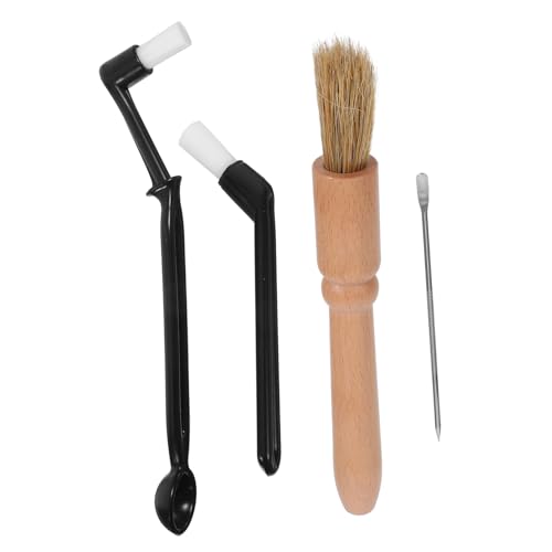 COLLBATH 1 Satz Kaffeebürsten Set für Espresso und Kaffeemaschinen Teiliges Reinigungsset für Haushalte und Profis zur Gründlichen Pflege von Kaffeemühlen und Milchaufschäumern von COLLBATH