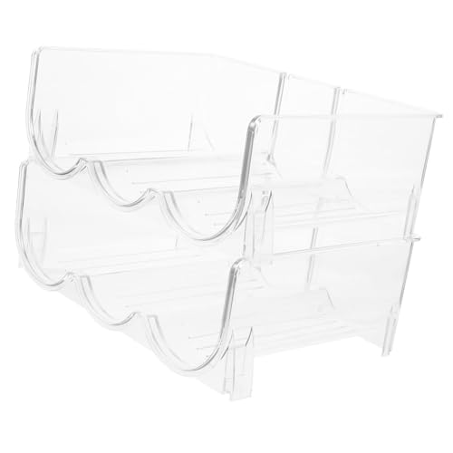 COLLBATH Flaschen-Organizer Kühlschrank Mehrschichtiges Regal Stapelbarer Wasserflaschenhalter Praktische Aufbewahrungslösung von COLLBATH