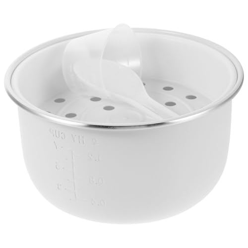 COLLBATH 1 Set Innentopf für Reiskocher: 3 l Topf mit Keramikbeschichtung – 8,25 x 4,32 Zoll Ersatz-Kochschüssel für Elektroherde – Verbessert die Heizleistung, Weiß von COLLBATH