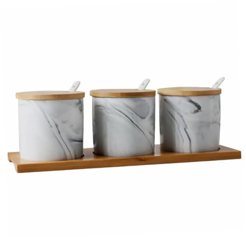 COLLBATH Salzglas Und Pfefferstreuer Set Aus Keramik Gewürzbehälter Für Küche Salz Und Pfeffer Dosen Mit Deckel Für Gewürze Marmelade Reis Zucker Und Mehl von COLLBATH