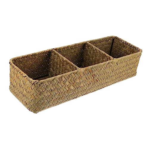 COLLBATH Aufbewahrungsbox Aus Seegrasgewebe 3 Fächer Organizer Für Zuhause Kleinigkeiten-organizer von COLLBATH