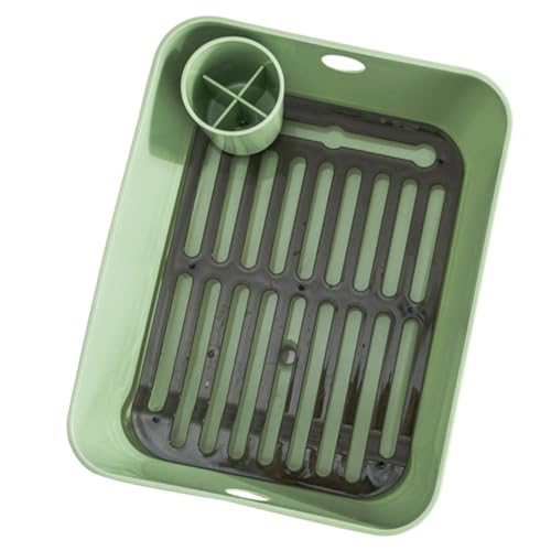 COLLBATH Küchenschrank Aufbewahrungsbox Für Essstäbchen Lagerung Rack Mit Abtropfdesign Hochwertiger Grün Aufbewahrung Mit Griffen von COLLBATH