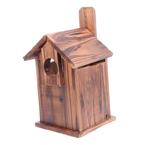 COLLBATH 1 Stück Holz Vogelhaus für Draußen Dekorative Vogelfutterstation und Nistkasten aus Massivem Holz für Anzulocken Füttern COLLBATH 1 Stück Holz Vogelhaus für Draußen Dekorative Vogelfutterstation und Nistkasten aus Massivem Holz für Anzulocken Füttern von COLLBATH