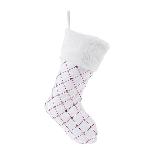 COLLBATH Zarte Weihnachtsstrumpf-süßigkeitenbeutel Weiß Festliche Dekoration Für Baum Kamin Küche von COLLBATH