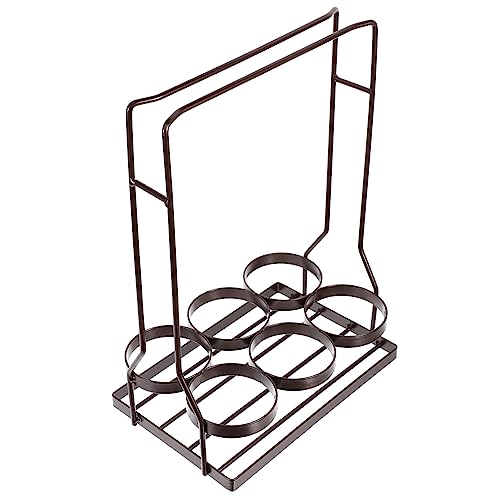 COLLBATH 1 Stück Weinflaschenhalter mit Tragbarem Design für Bar und Ktv Flaschen Fassungsvermögen Eleganter Schwarzer Metallkorb für Rotwein oder Bier Zubehör von COLLBATH