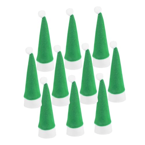 COLLBATH 10er Packung Weihnachtshüte Für Lolli Kleine Weihnachts-Lolli-bonbon-hüte Aus Stoff von COLLBATH