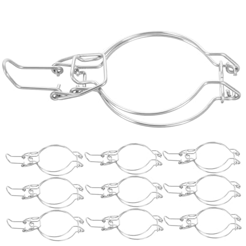 COLLBATH 10 Stücke Edelstahl Draht Klemmen Für Luftdichte Gläser Deckel Versiegelt Lagerung Zubehör Für Küche Marmelade Einmachglas Klar von COLLBATH