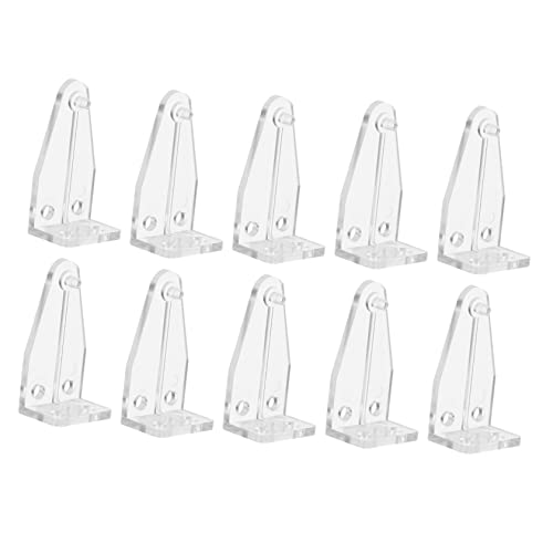 COLLBATH 10 Stück Kunststoff Jalousien Halterungen für Verdunkelungsrollo Seiten und Bodenmontage Transparent für Holzjalousien und Plissees von COLLBATH